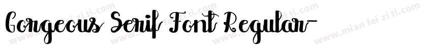 Gorgeous Serif Font Regular字体转换